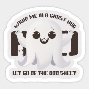 funny boo sheet Sticker